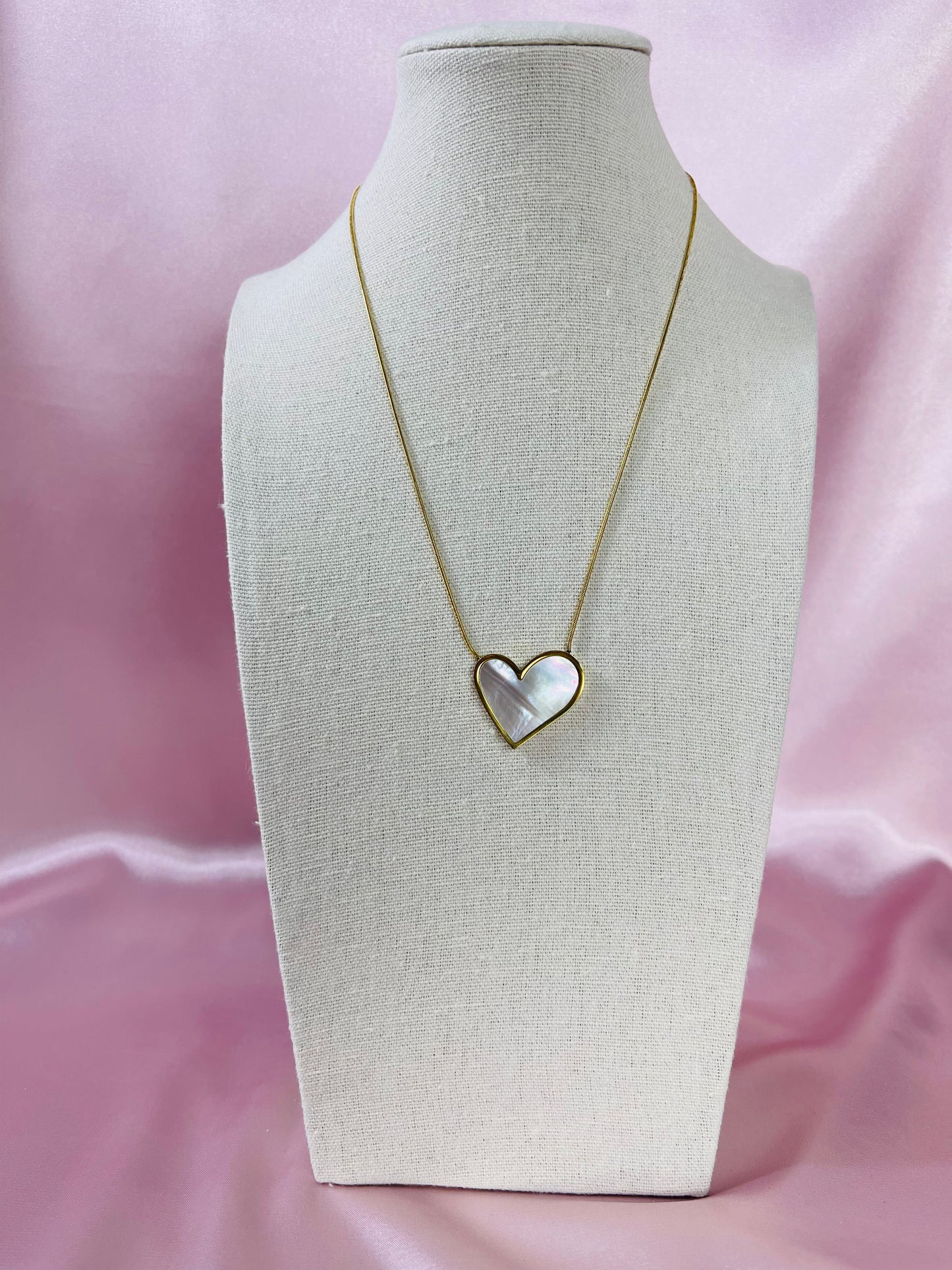 Mother of Pearl Heart Necklace