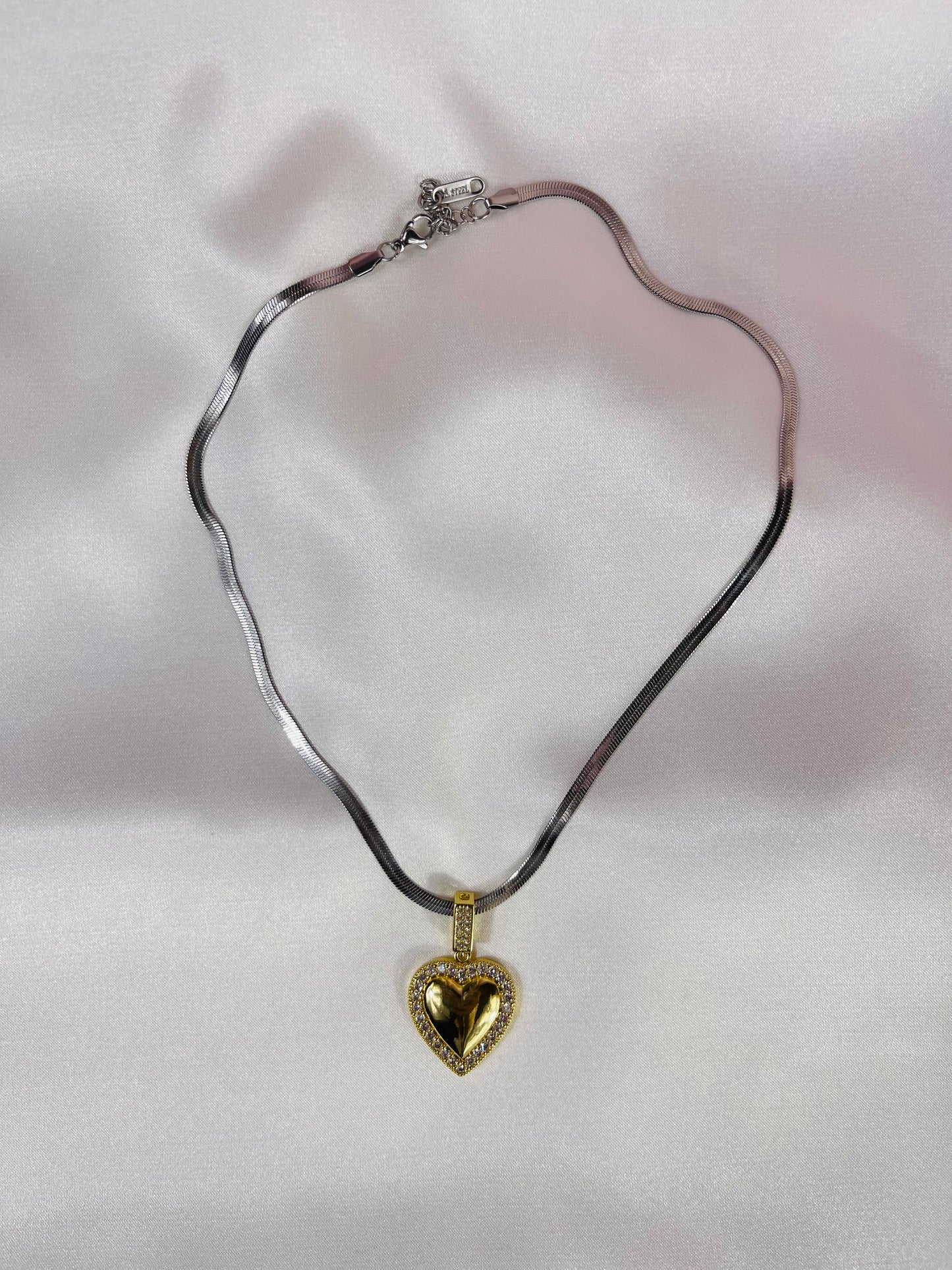 Golden Heart Glow Necklace