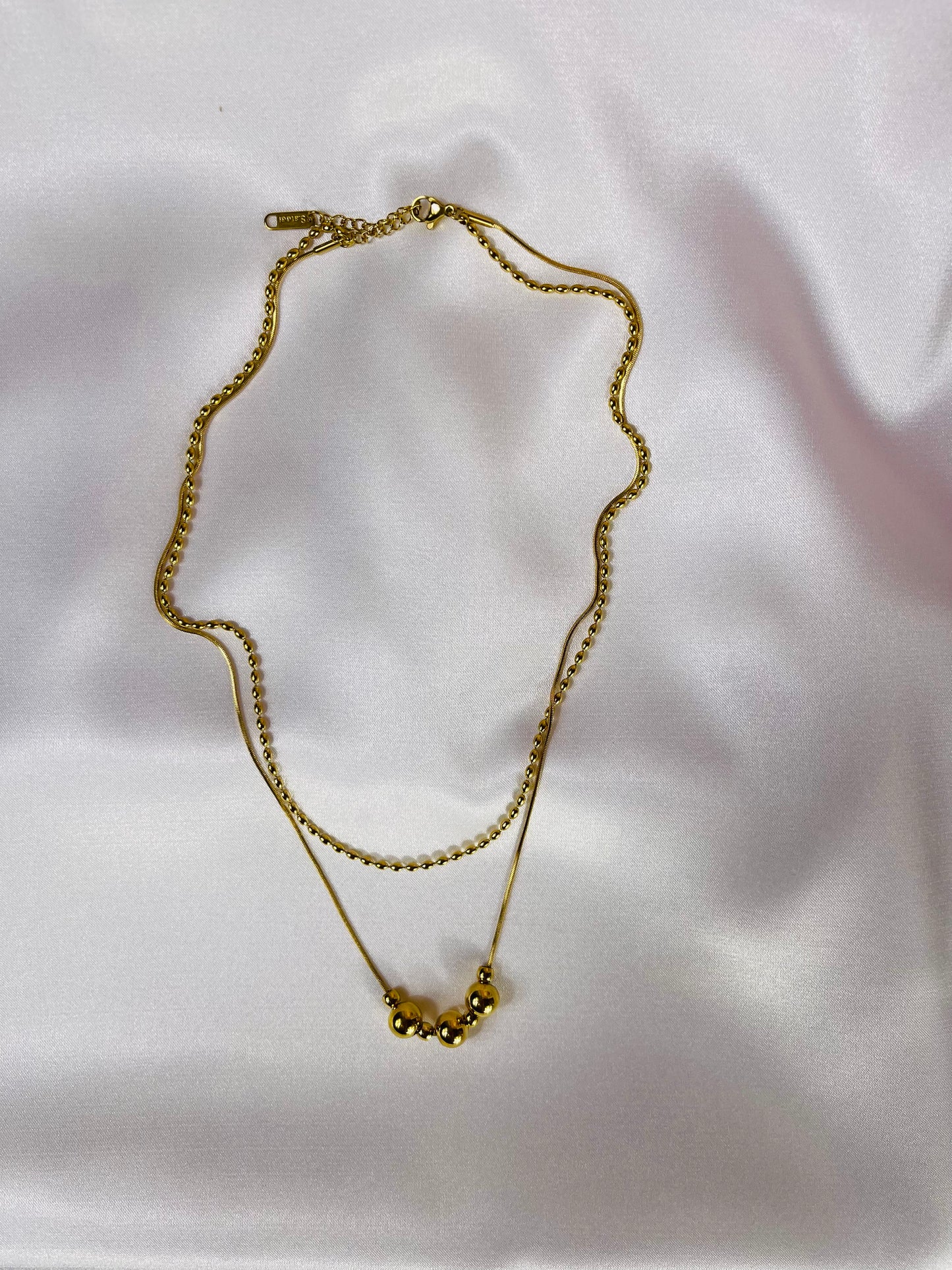 Golden Harmony Bead Necklace