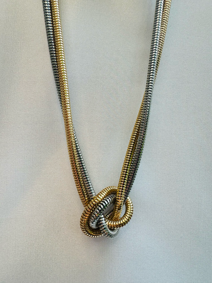 Tri-Knot Metallic Necklace