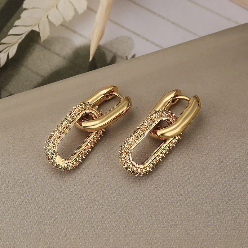 Timeless Double Loop Drop Earrings