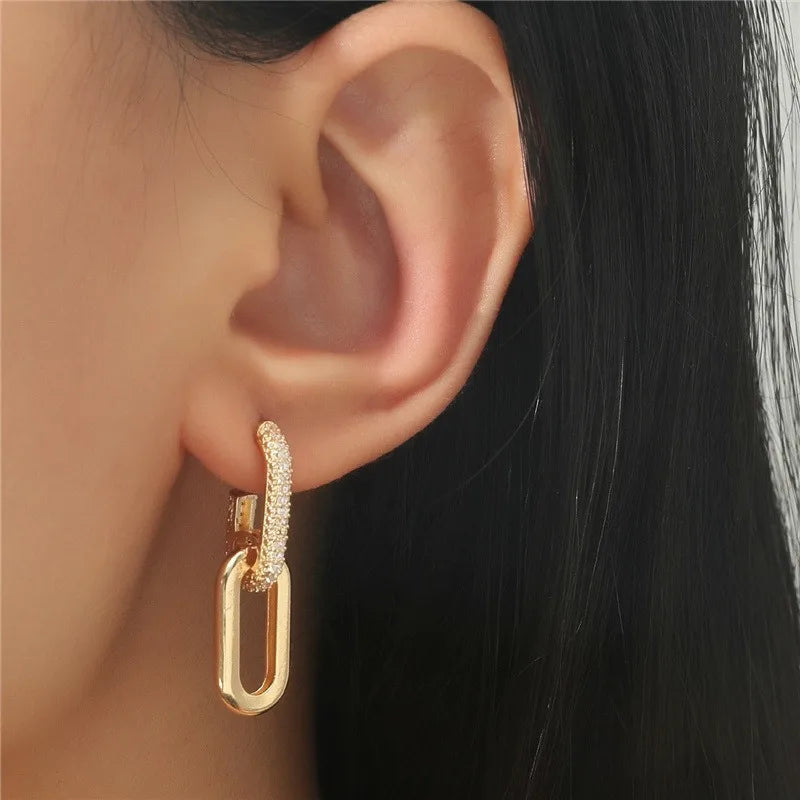 Timeless Double Loop Drop Earrings